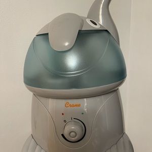Crane - Cold Steam Air Humidifier for Child's Room, 1 Gallon Capacity, Elephant